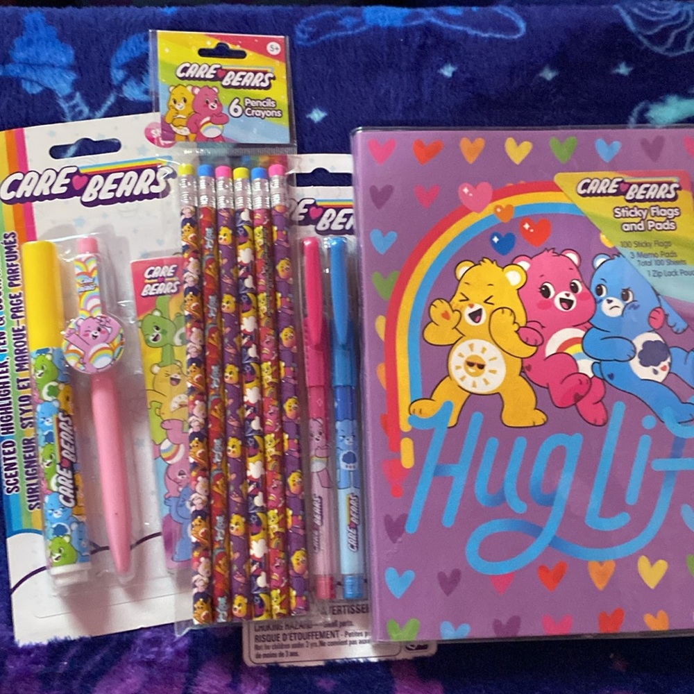 Care Bears Stationary Set NWT 4 pc Bundle